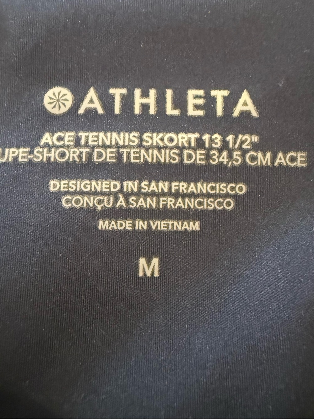 Athleta Navy Blue Athletic Skort Skirt Built In Shorts Size Medium - Picture 4 of 11